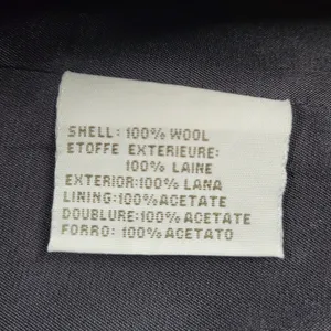 Liz Claiborne Womens Pea Coat 14 Black Wool Double Breasted Outerwear Winter thumbnail 2