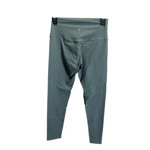 Lululemon High Rise Full Length Leggings‎ Teal Compression Pants 6 thumbnail 4