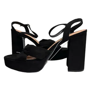 A New Day Black Riah Open Toe Ankle Strap Block Heels Size 9.5 Women’s NWT thumbnail 7