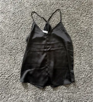 SPANX Black Satin V-Neck Racerback Cami thumbnail 2