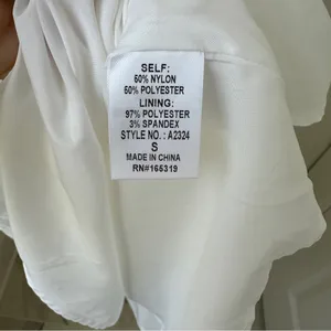 Lizard Thicket Lyn Burches White Flutter Sleeve Ruffled Mini Dress Size Small thumbnail 14