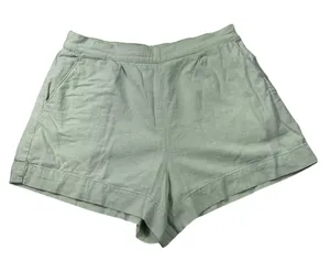 Abercrombie & Fitch Light Mint Green Linen Blend Breathable Casual Shorts Large thumbnail 1