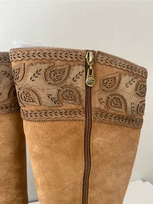 Nurture Tall Suede Boots with Paisley Tooled Detailing NEW 10 boho style paisley thumbnail 5