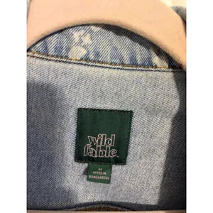 Wild Fable Denim Jacket Paisley Bandana Light Blue Oversized‎ Trucker Medium thumbnail 3