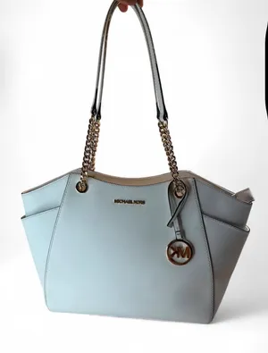 Michael Kors Jet Set Large Saffiano Leather Shoulder Bag (Optic White) 35T5STVT3 thumbnail 1