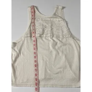 Free People Ivory Crochet Lace Tank Top Sleeveless Boho Size Small NWT thumbnail 8