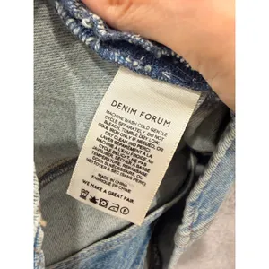 Denim Forum Women Vest M Blue Light Wash Cotton Cropped Button Front 110091 thumbnail 6