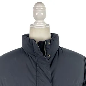 LL Bean Black and Pink Puffer Feather Down Puffer Full Zip Ski Winter Jacket M thumbnail 3