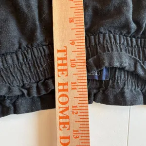 J. Crew Smocked Waist Linen Blend Shorts Ruffle‎ Elastic Black Size Small thumbnail 7
