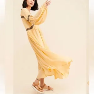 Raga Yellow LongSleeve Maxi Dress(Size XS) thumbnail 4