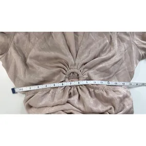 Altar'd State Champagne Satin O-Ring Cutout‎ Maxi Dress Women's Large Boho Glam thumbnail 9