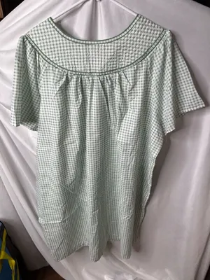 Moon To Noon Women's Snap-Front Gingham Sleep Dress thumbnail 3