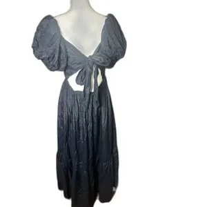 Abercrombie & Fitch Emerson Drama Bow-Back Black Maxi Dress Size XS thumbnail 5