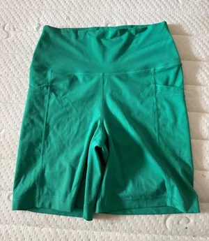 Yogalicious High-Rise Bike Shorts in Teal Green thumbnail 1