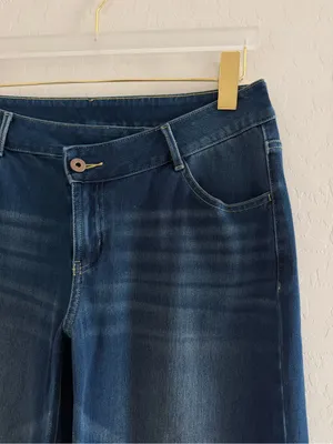 Halara Flex Asymmetric Low Rise Zipper Pockets Baggy Wide Leg Washed Casual M thumbnail 8