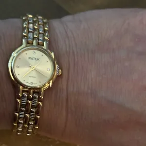Gold tone basketweave band ladies watch thumbnail 4