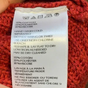 1401 | Silence + Noise‎ Ribbed Cropped Mock Neck Knit Sweater Red Womens XS thumbnail 6