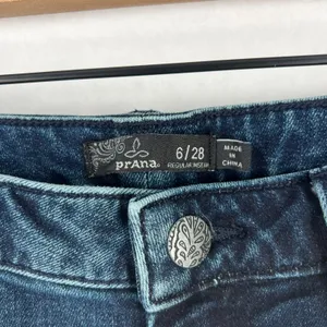 prAna Kara Skinny Jeans Womens 6/28 Blue Denim‎ Organic Cotton Stretch Mid Rise thumbnail 4