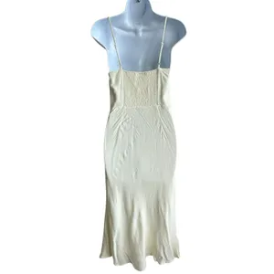 Wilfred Bellow dress Sz 4 babydoll Slip Ruched Bodice whipped yellow Aritzia thumbnail 3