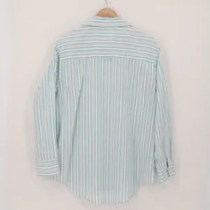 Aerie Striped Button Shirt Womens Size M Cotton Coastal‎ Pocket Beachy Pastel thumbnail 5