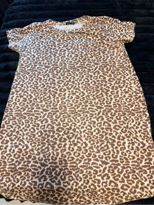 Cotton On Leopard Print Short Sleeve Dress - Brown & Cream thumbnail 1