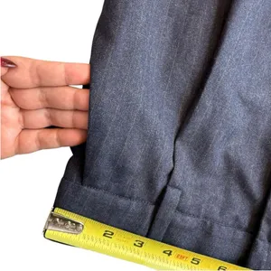 Reformation Size 6 Wide Leg Trouser Pants Charcoal Black Pinstripe Academia Work thumbnail 9