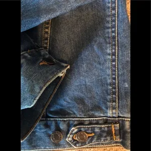 Abercrombie & Fitch Classic Trucker Jean Jacket Blue Sz. L Flap Button Pockets thumbnail 6