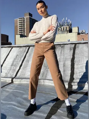 Aritzia Sunday Best Melly Alpaca Wool Cable Knit Sweater – Heather Oatmeal – S thumbnail 4