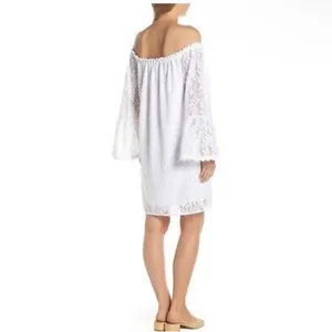 Lilly Pulitzer Nevie Lace‎ Off The Shoulder Mini Dress in White Size XXS thumbnail 2