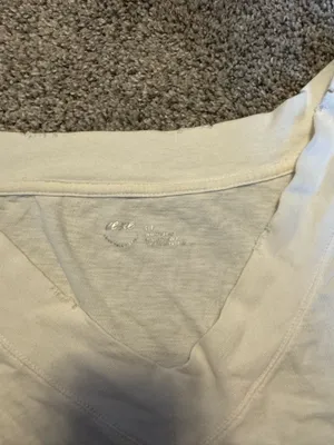 Aerie White V-Neck Crop Top thumbnail 4
