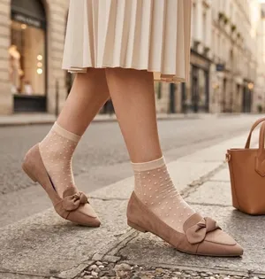 SheIn Pointed Toe Bow Loafers - Mauve/Tan Suede Style - Size 7.5 thumbnail 1