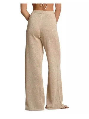 ELAN Tan Beige Knit Coverup Swim Pants Sz M NEW NWT thumbnail 2