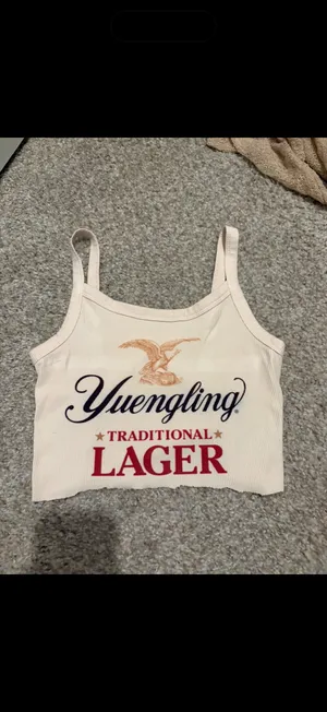 Beer Custom Printed Top White thumbnail 2