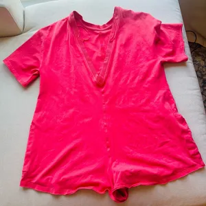 FP Movement by Free People Coral Short Sleeve Romper thumbnail 6