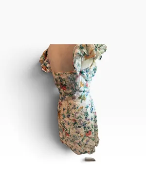 wild fable Strapless Floral Sundress in White with Pastel Print BRAND NEW thumbnail 6