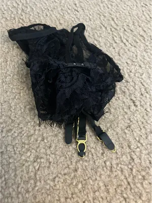 C274 Garter Belt woman black small /medium size unused thumbnail 4