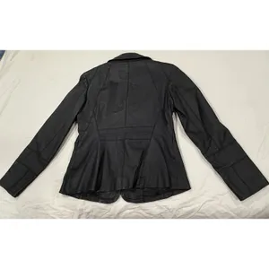 Leather Black Jacket East 5th Size S Vintage 90s thumbnail 2