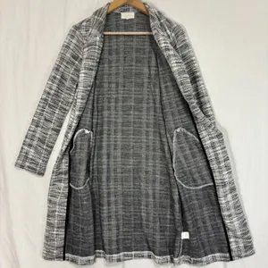 Melloday Blazer Women Sz S Plaid Tweed Open Front‎ Notch Lapel Preppy Academia thumbnail 6
