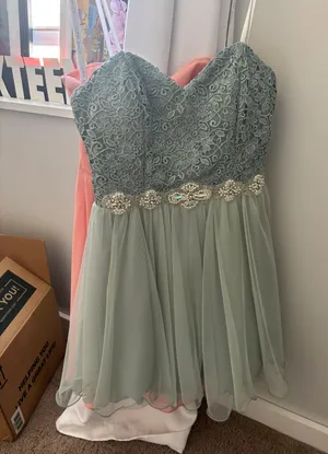 Jodi Kristopher Blue Homecoming Dress thumbnail 1