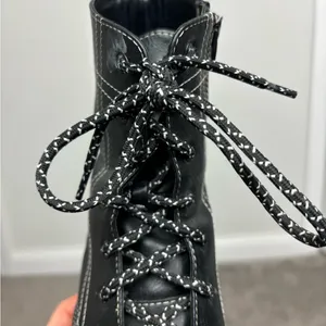 ASOS Black combat lace up‎ boots thumbnail 7