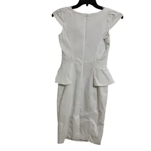S106 XOXO White Midi Peplum Dress thumbnail 4