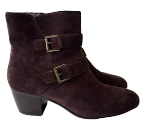 Clarks Artisan Womens Ceara Chloe Buckle Booties Brown Suede Casual size 10 thumbnail 1