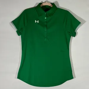 Under Armour HeatGear Polo Women Vibrant Sz S Green‎ Loose Fit Athletic Workout thumbnail 7