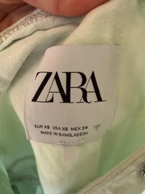 ZARA White Denim Short Jumpsuit thumbnail 3