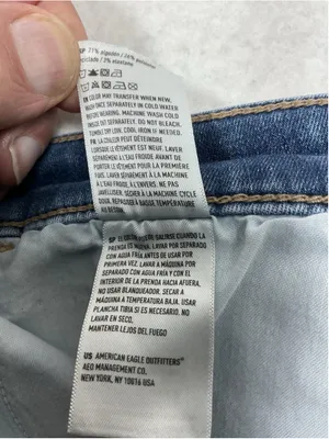 Womans Excellent American Eagle High Rise Jegging Stretch Blue Jeans Size 10 thumbnail 6