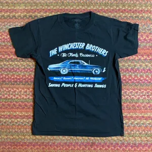 Supernatural Winchester Brothers Car Graphic Tee thumbnail 1