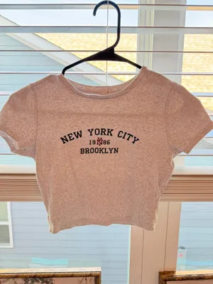 Garage NYC Crop Top Heather Grey thumbnail 4