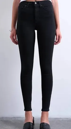 Topshop Jaimie High Waist Black Skinny Jeans thumbnail 1