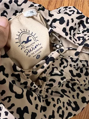 Holister Leopard Print One-Piece Swimsuit - Nude/Black thumbnail 5