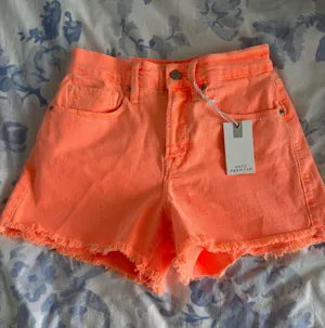 Good American orange jean shorts thumbnail 1